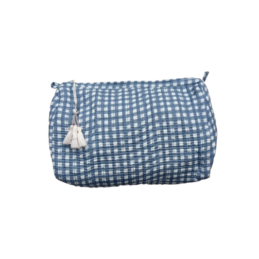 Cosmetic Bag - Blue Gingham