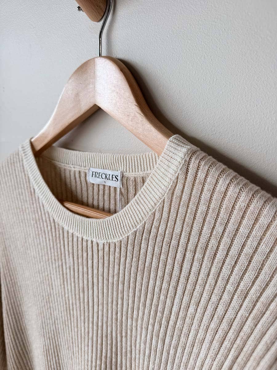 Women's Fine Rib Top - Sand