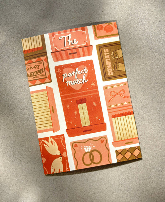 The Perfect Match card - Wedding Engagement Anniversary Love
