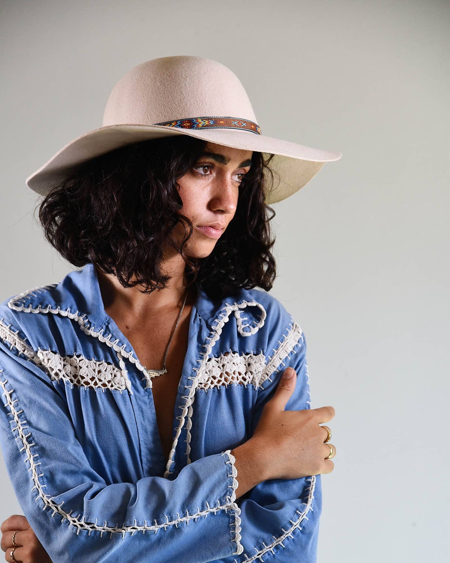 Floppy Felt Hat - Cream | UNISEX