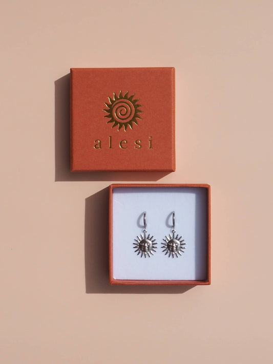Silver Sun Earrings