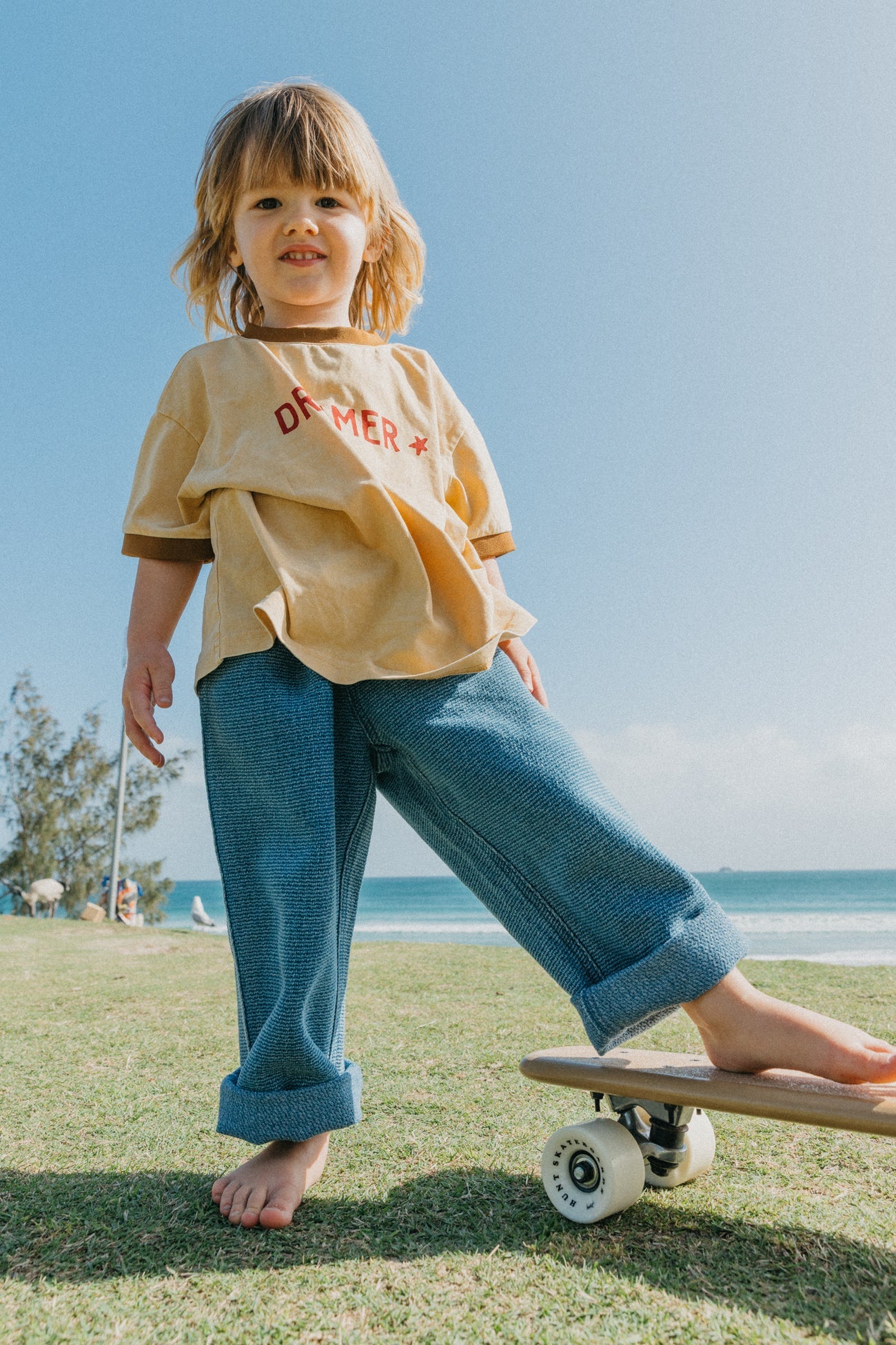 Textured Baggy Jeans Kids