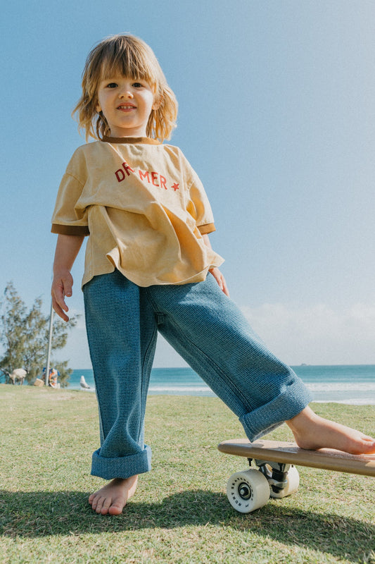 Textured Baggy Jeans Kids