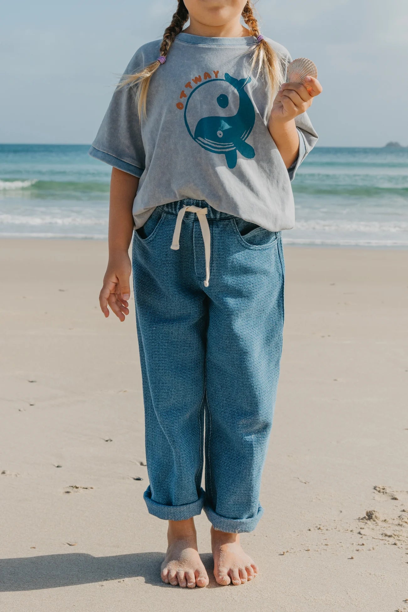 Textured Baggy Jeans Kids