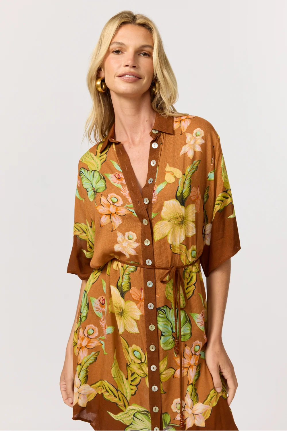 Lois Shirt Dress - Marigold