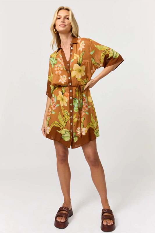 October - Lois Shirt Dress - Marigold