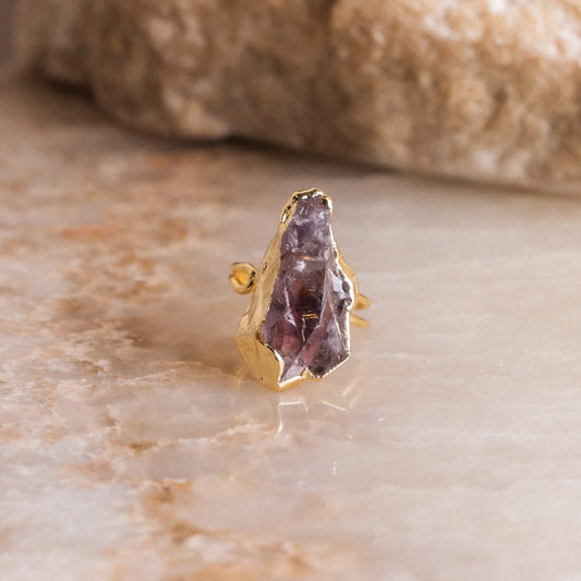 KARIS AMETHYST RING ADJUSTABLE