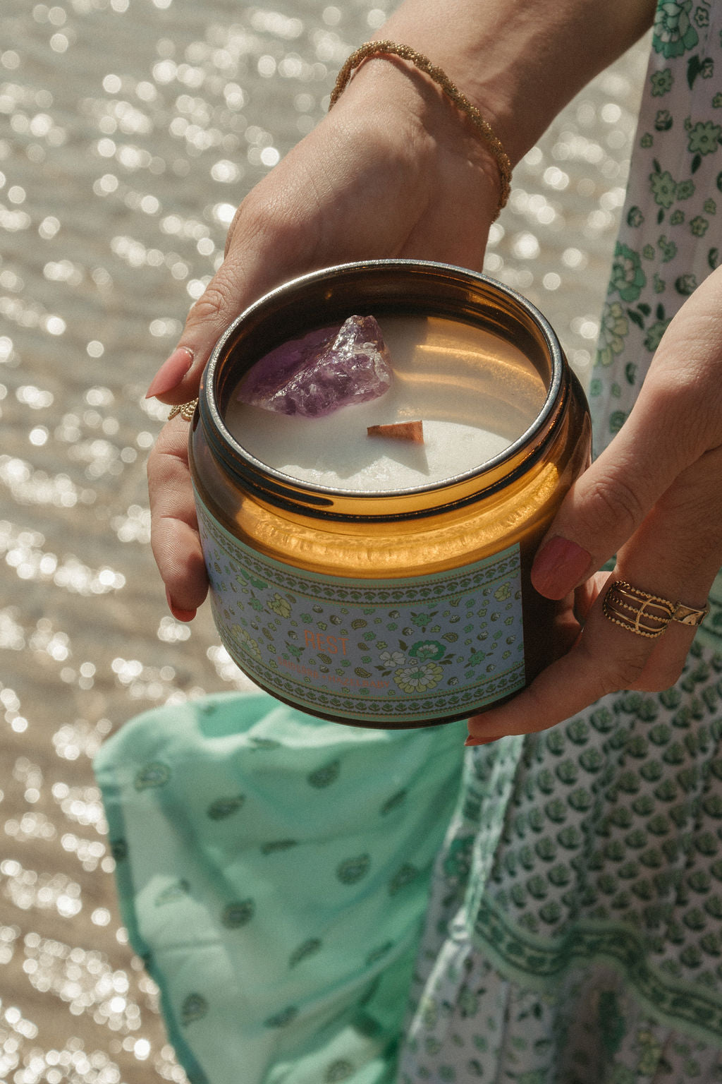 Rest | Crystal Infused Candle