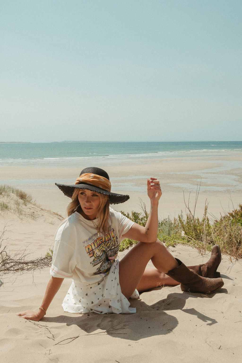 Emily Mini Wrap Skirt - White Floral