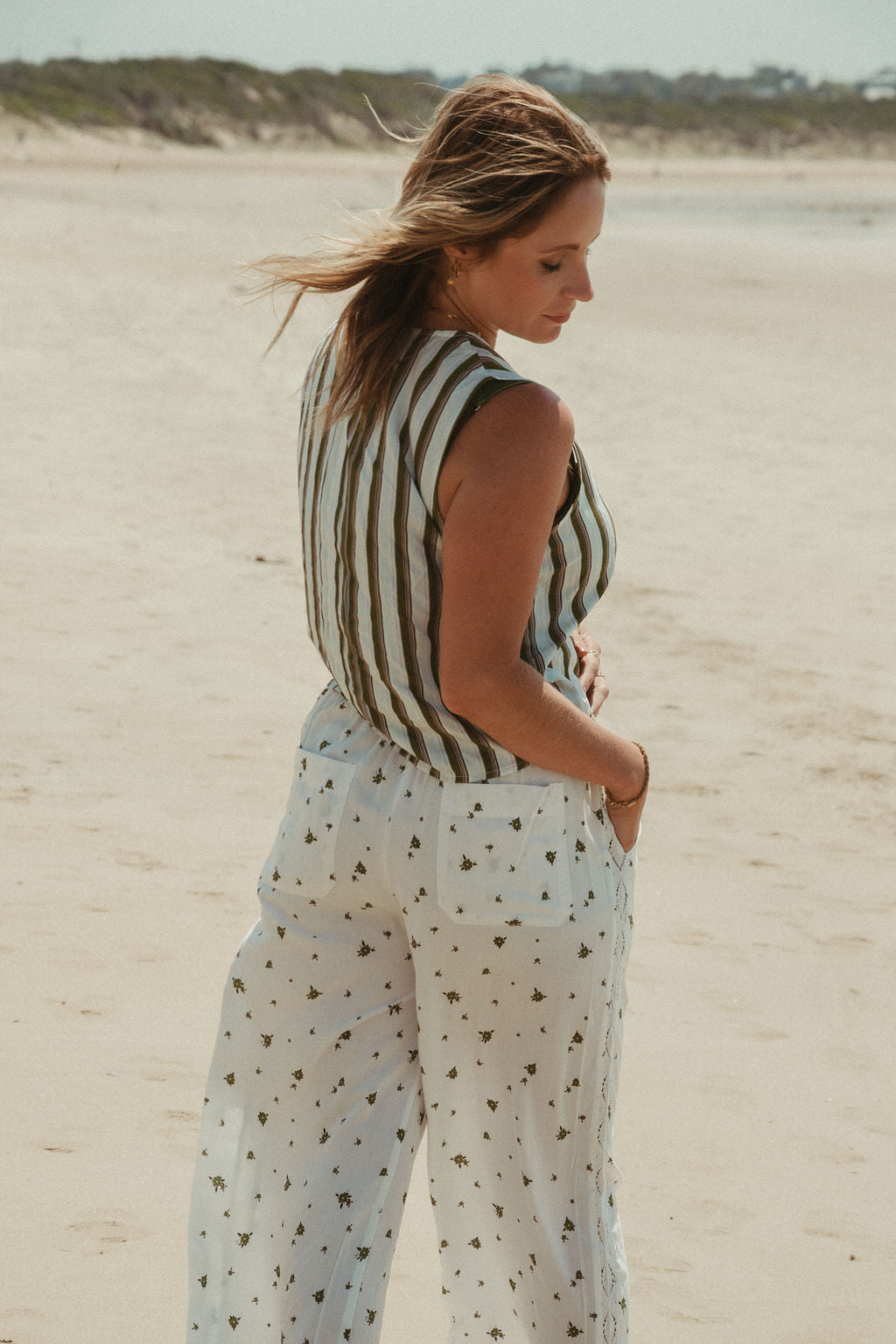 Matlack Pant - White Ditsy