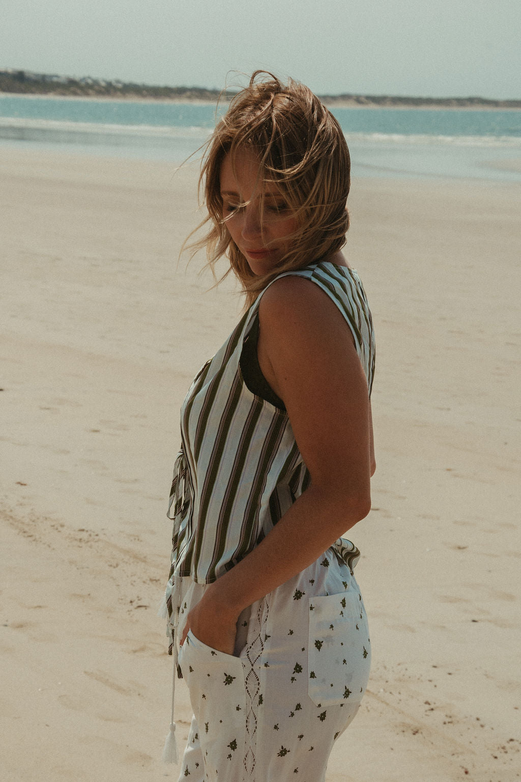 Matlack Pant - White Ditsy