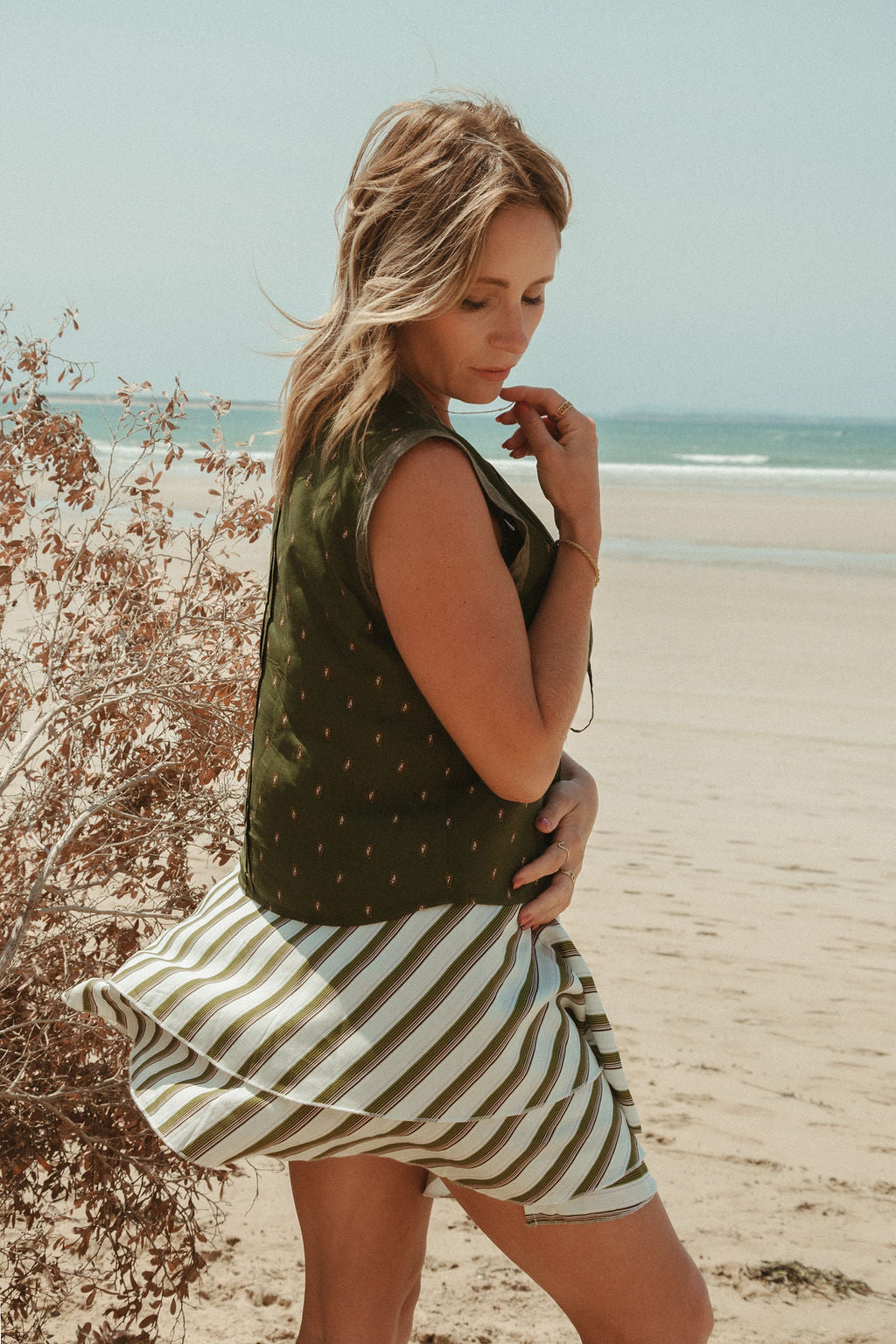 Betsy Vest - Olive Bandana