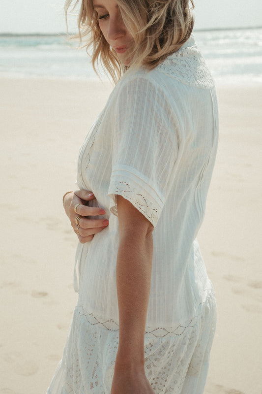 Elizabeth Midi Dress - White