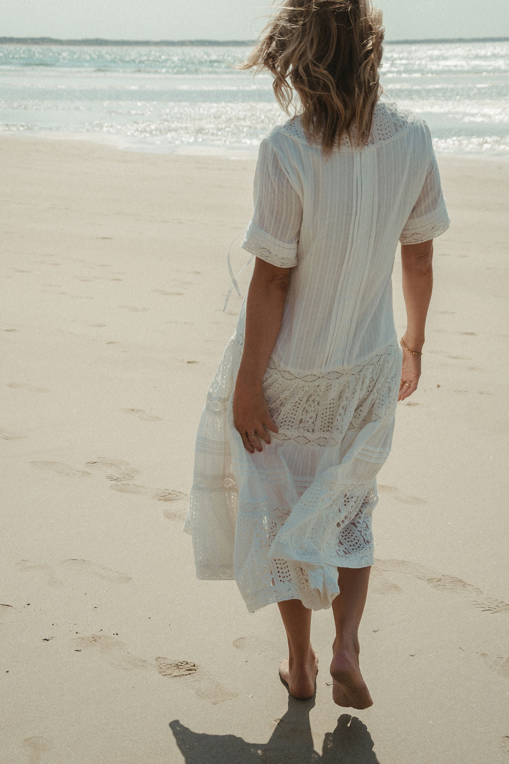 Elizabeth Midi Dress - White