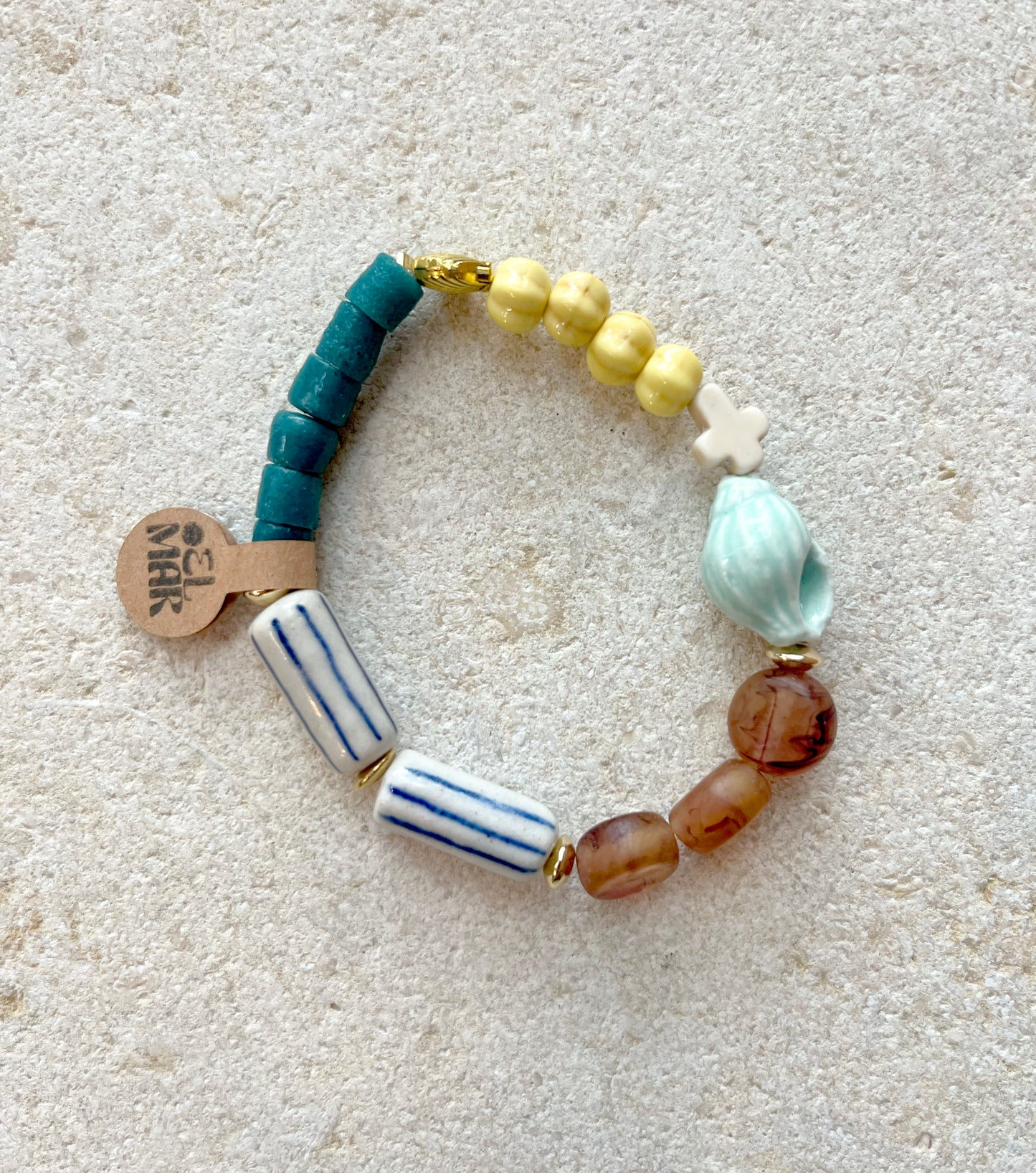 El Mar Ceramic and Gemstone Bracelet