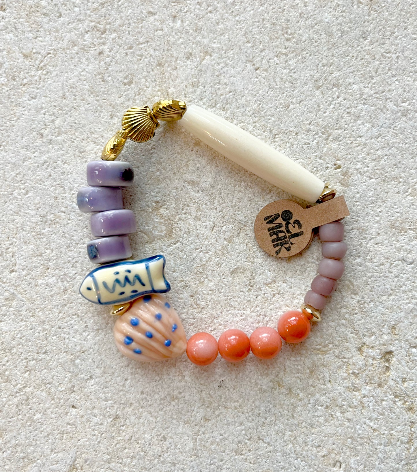 El Mar Ceramic and Gemstone Bracelet