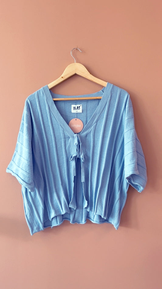 ALICE - Olas blue tie top