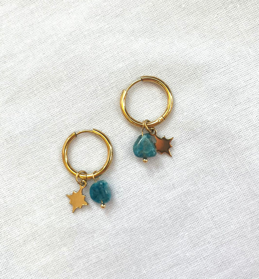 Celestial Gem Huggies | Apatite