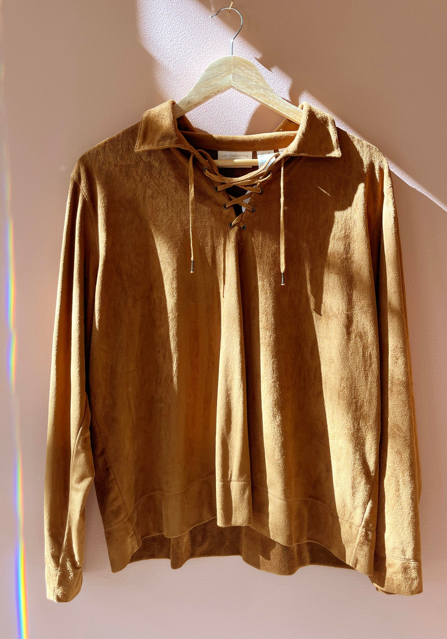 RENEW | Liz Claiborne Suede Look Top