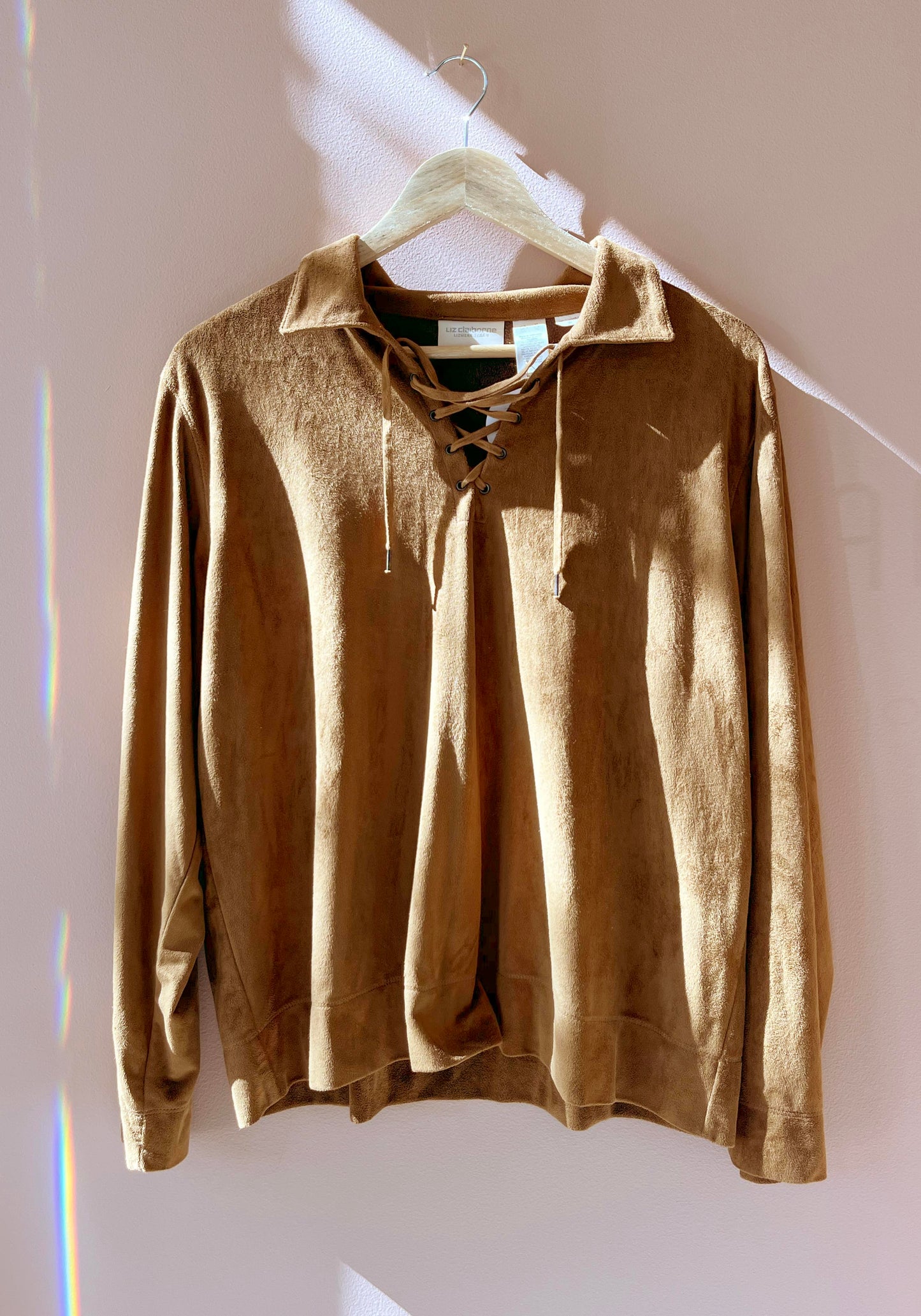 RENEW | Liz Claiborne Suede Look Top