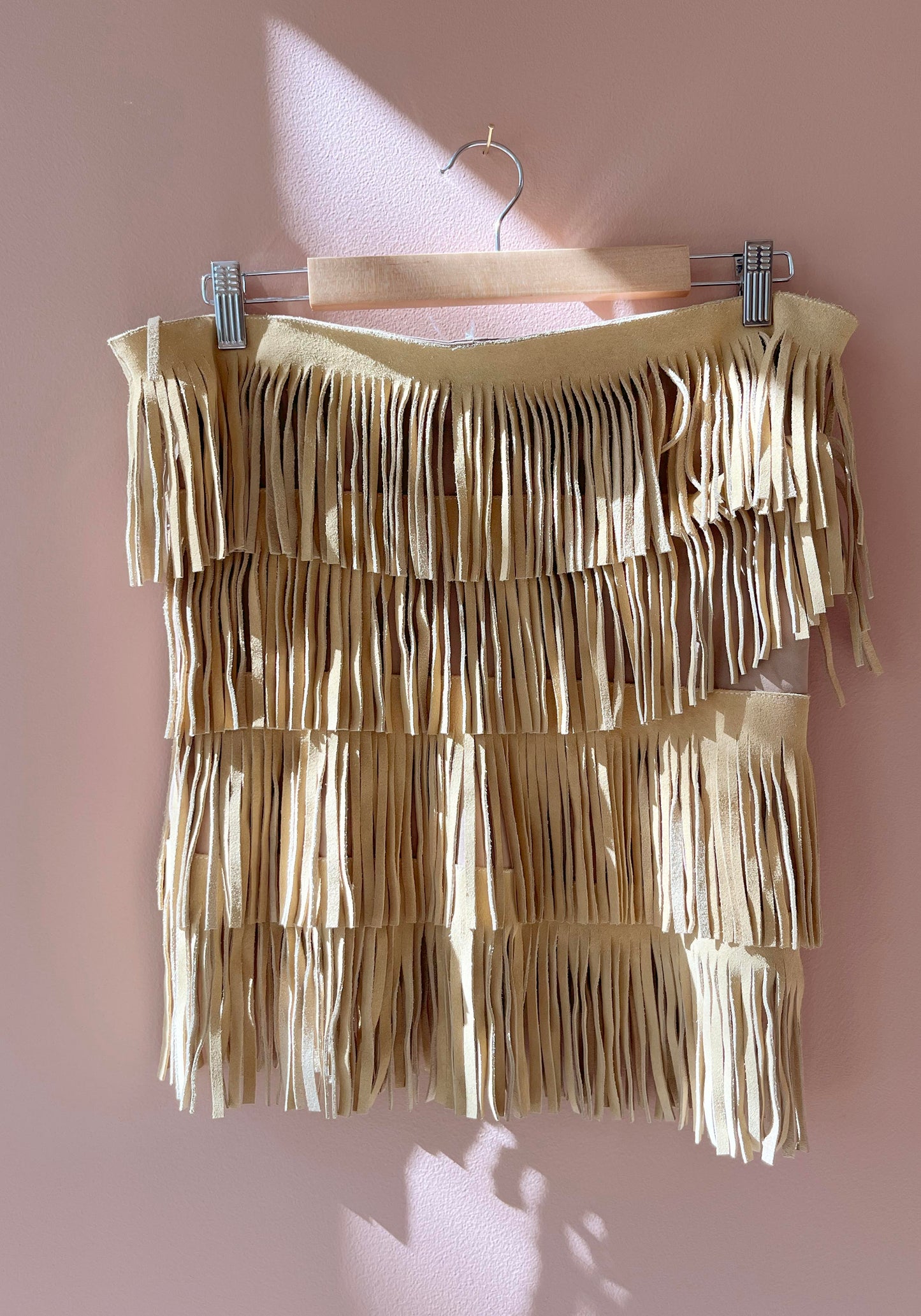 RENEW | Leather Fringed Top