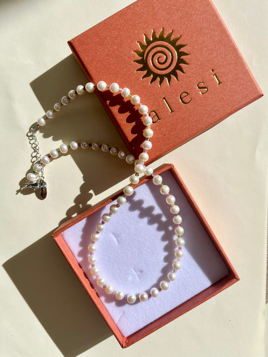 Fresh Water Pearls and Multicoloured Beads