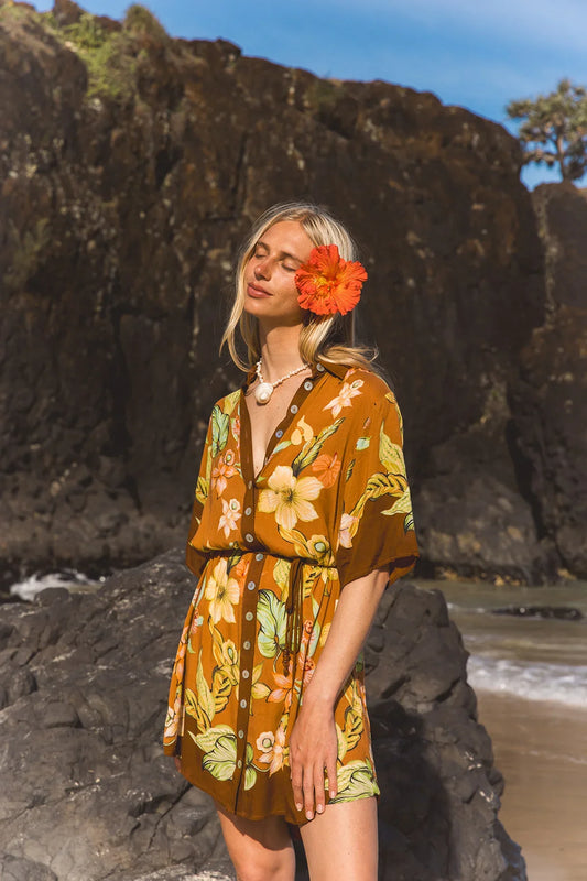 Lois Shirt Dress - Marigold