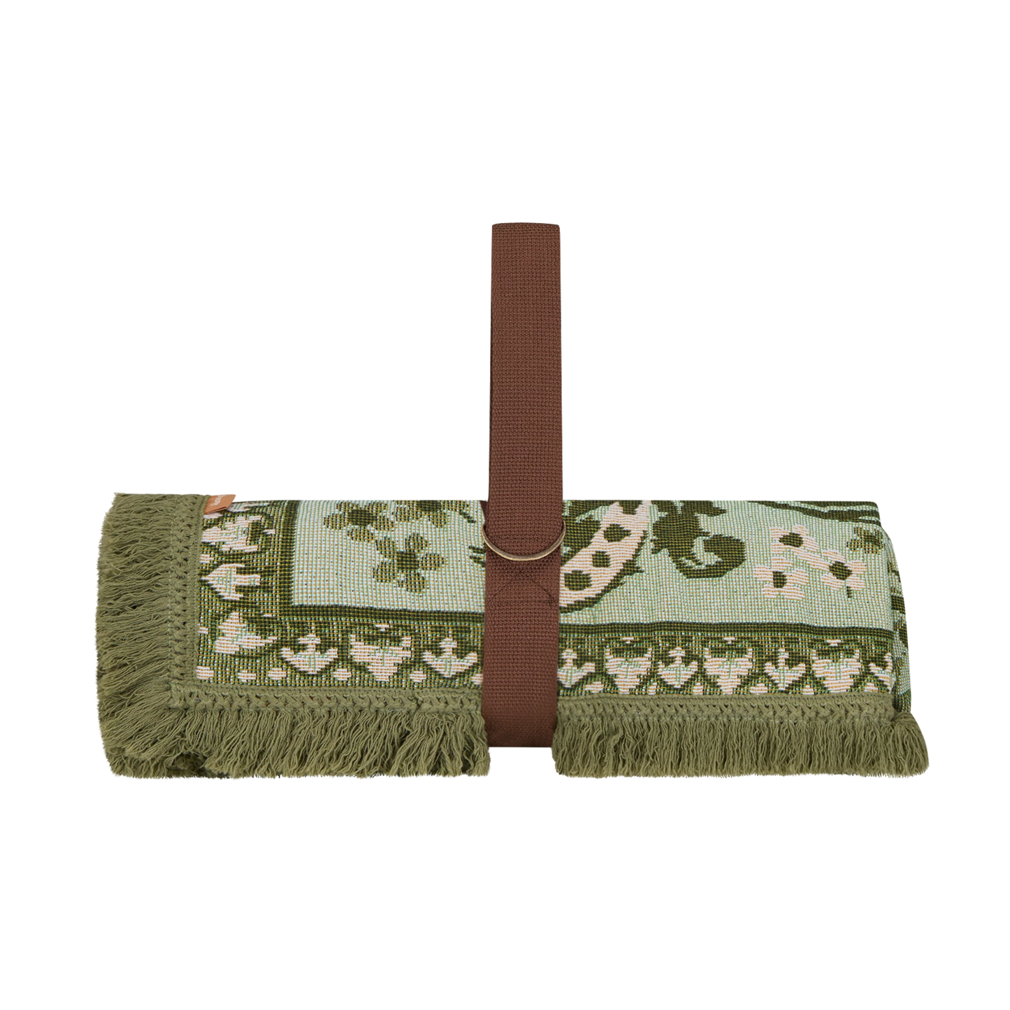 Ornate Floral Throw - Fern