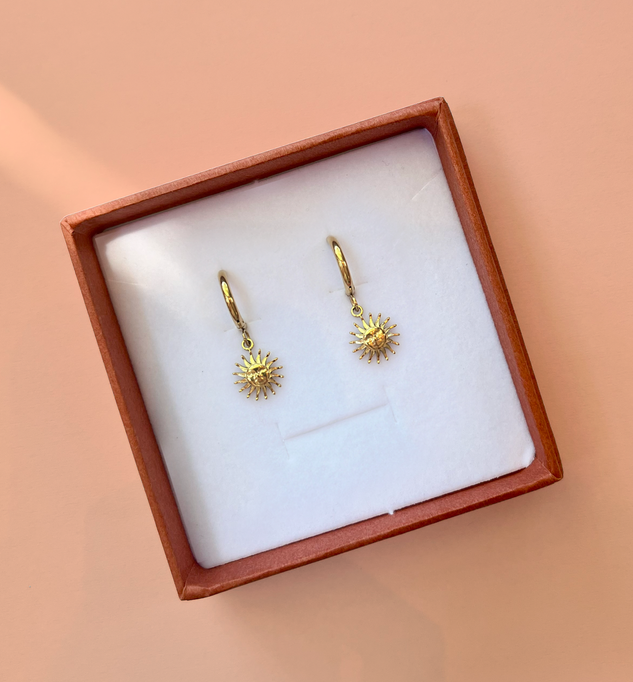 Mini Sun Hoops 18k Gold Plated