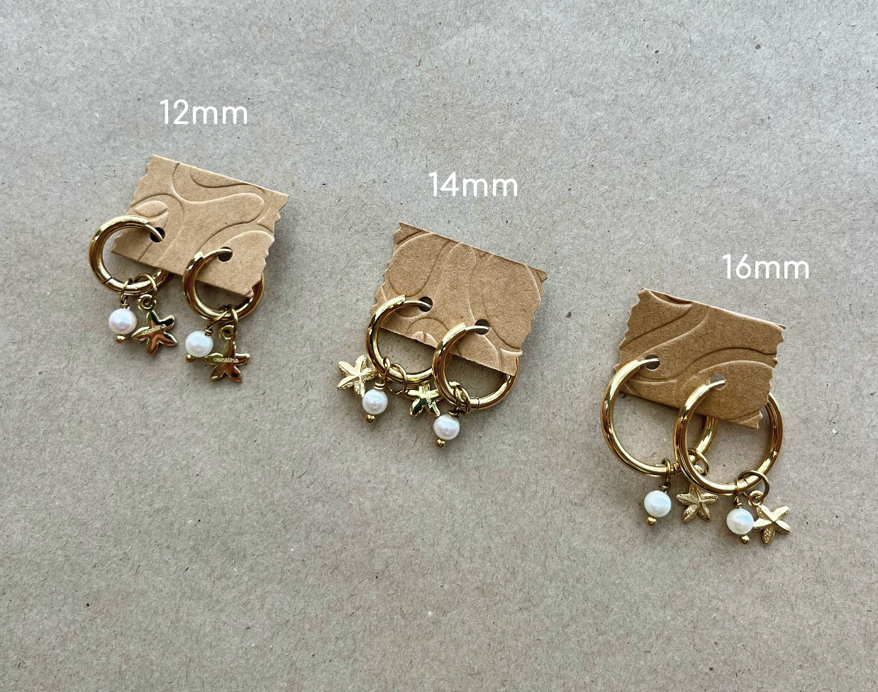 Starfish Earrings - Natural Pearl