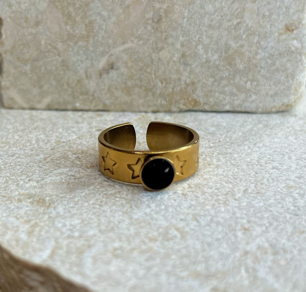 Star Gemstone Adjustable Ring