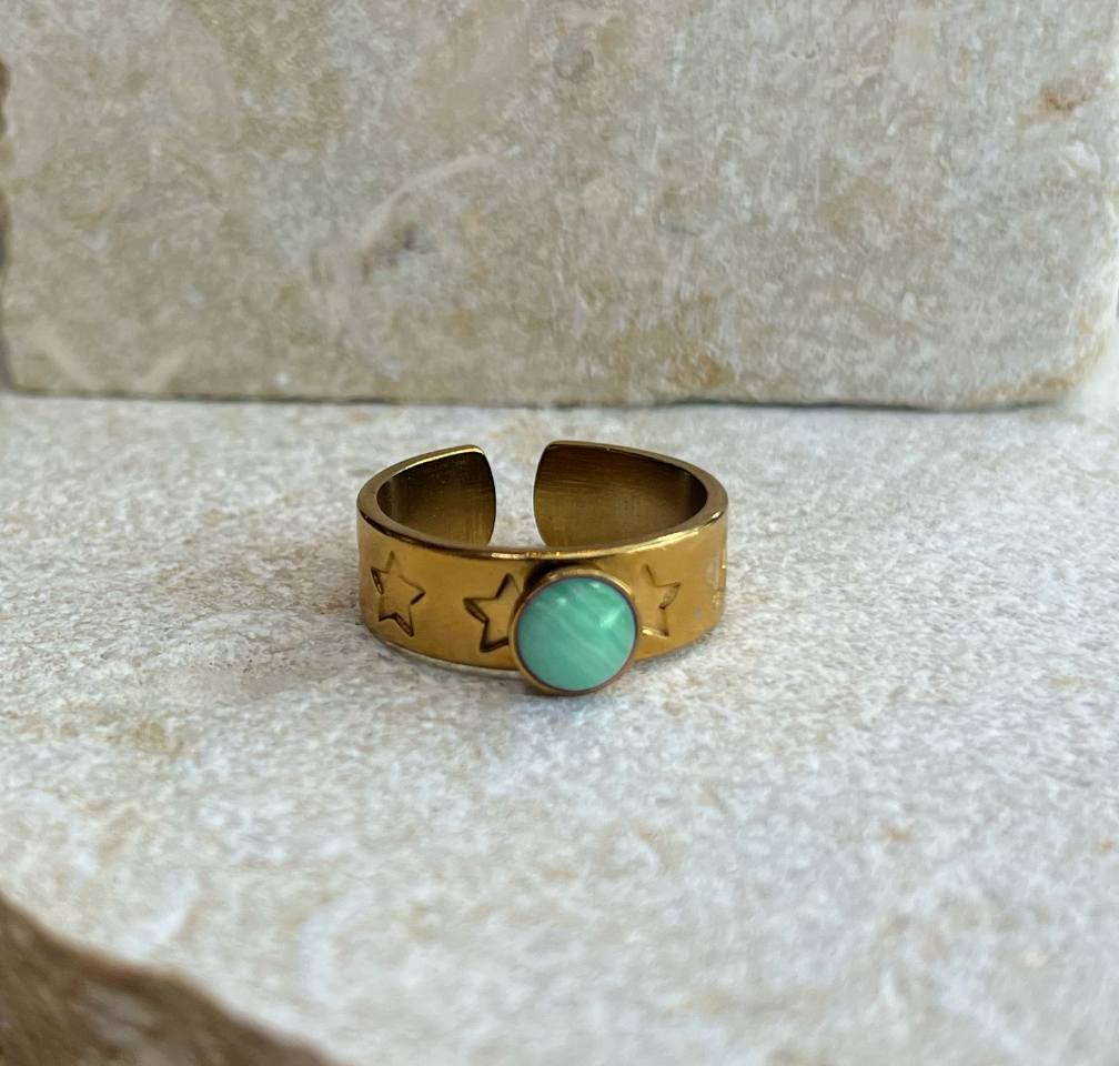 Star Gemstone Adjustable Ring
