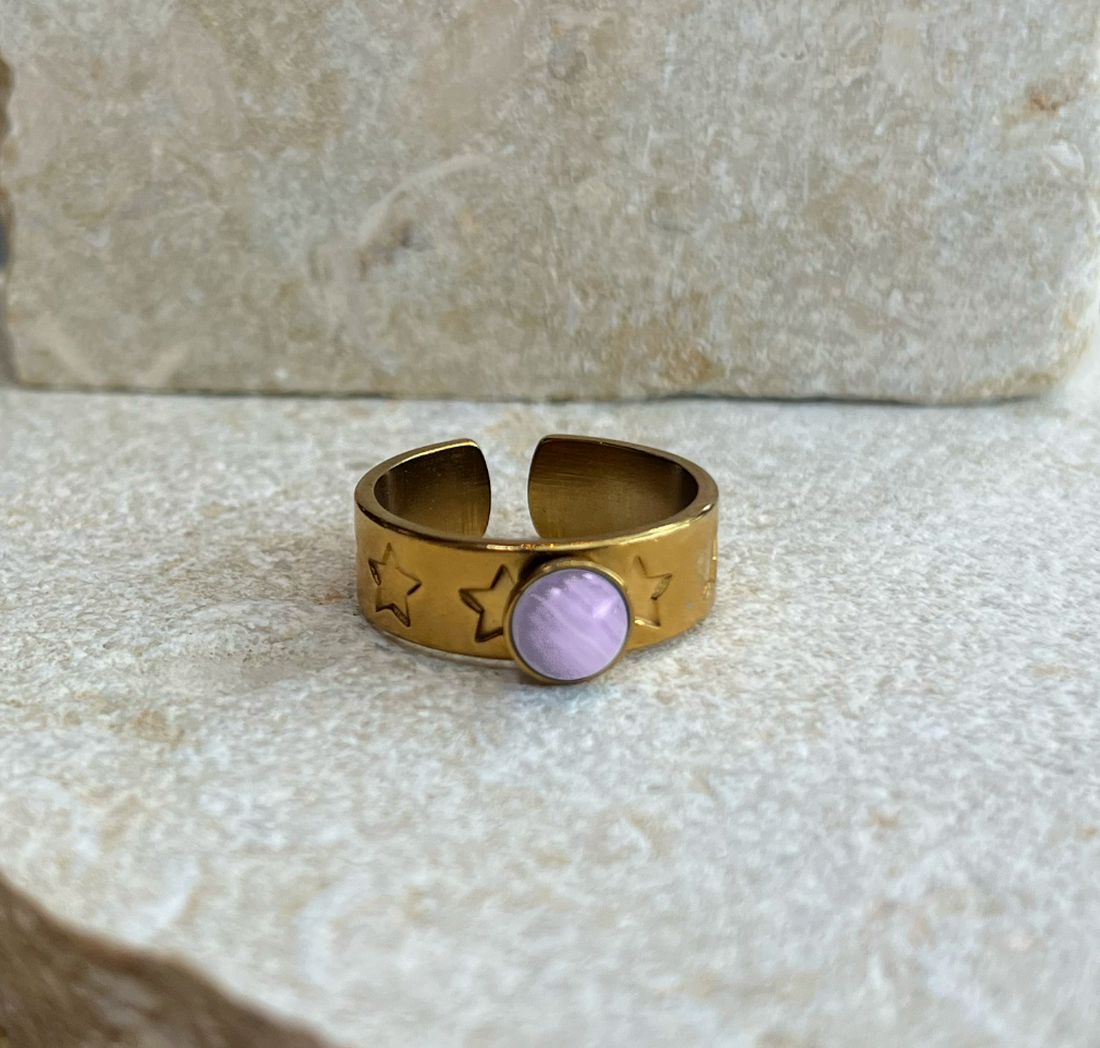 Star Gemstone Adjustable Ring