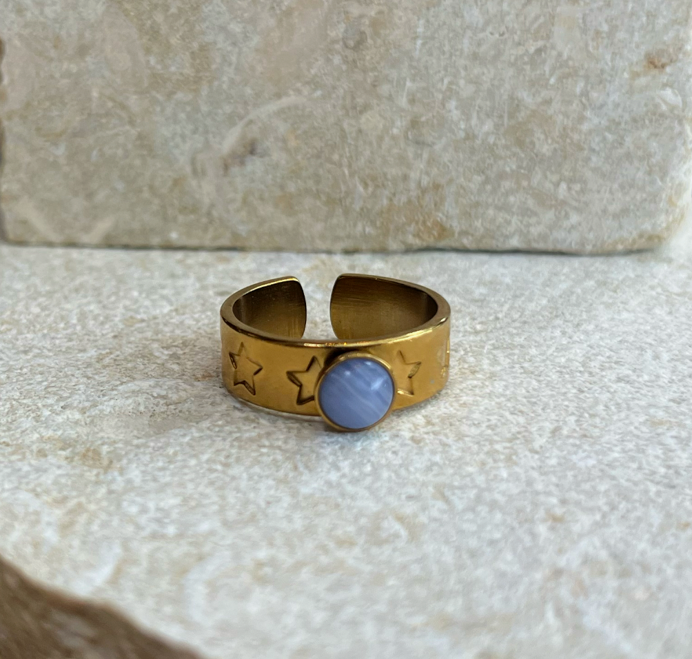 Star Gemstone Adjustable Ring
