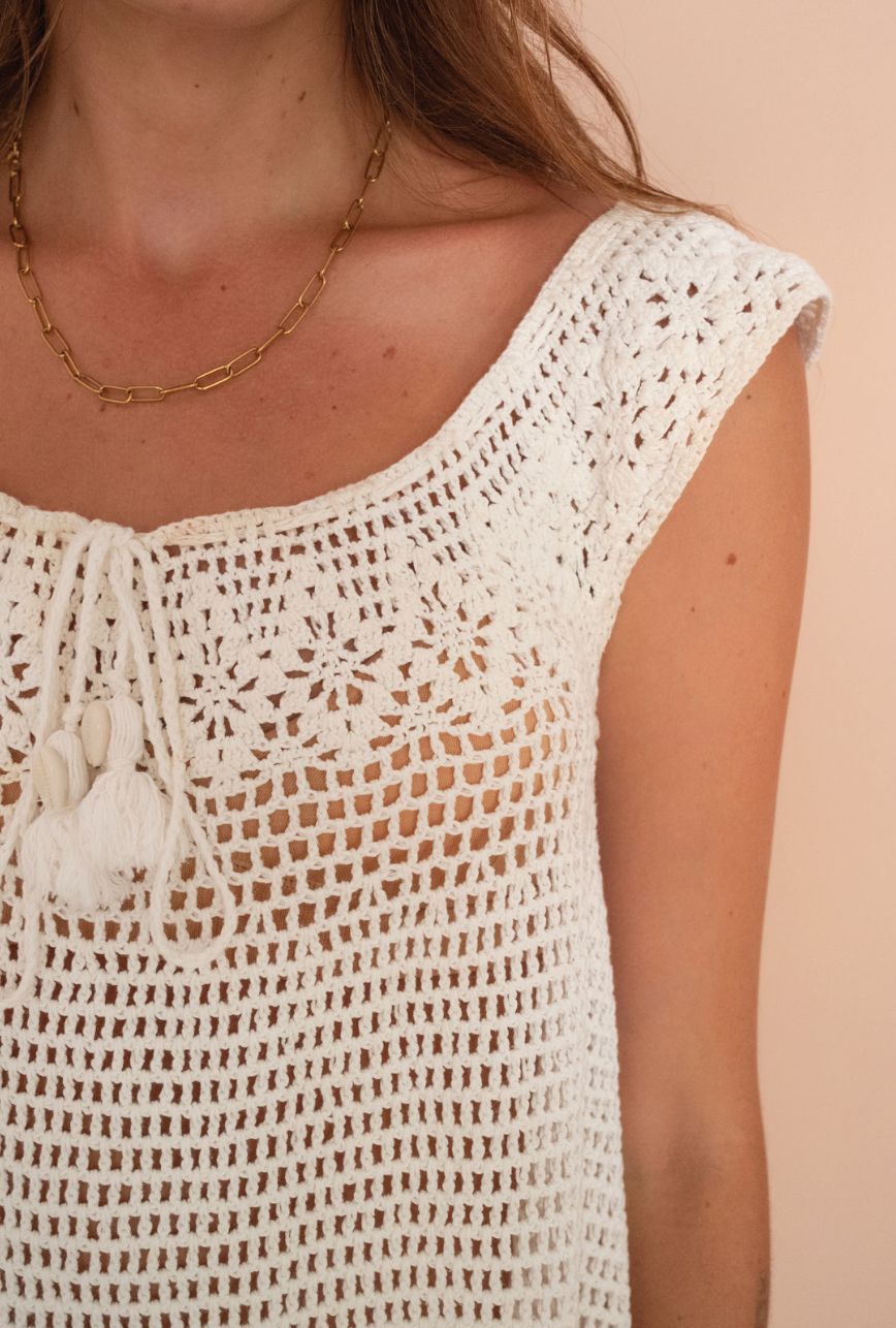 October - Maggie Crochet Mini Dress