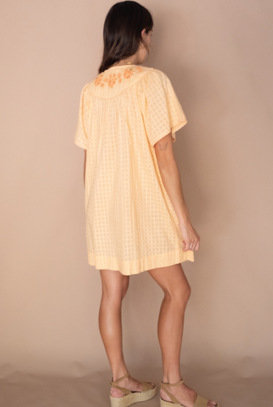 September - Betty Embroidered Smock Dress