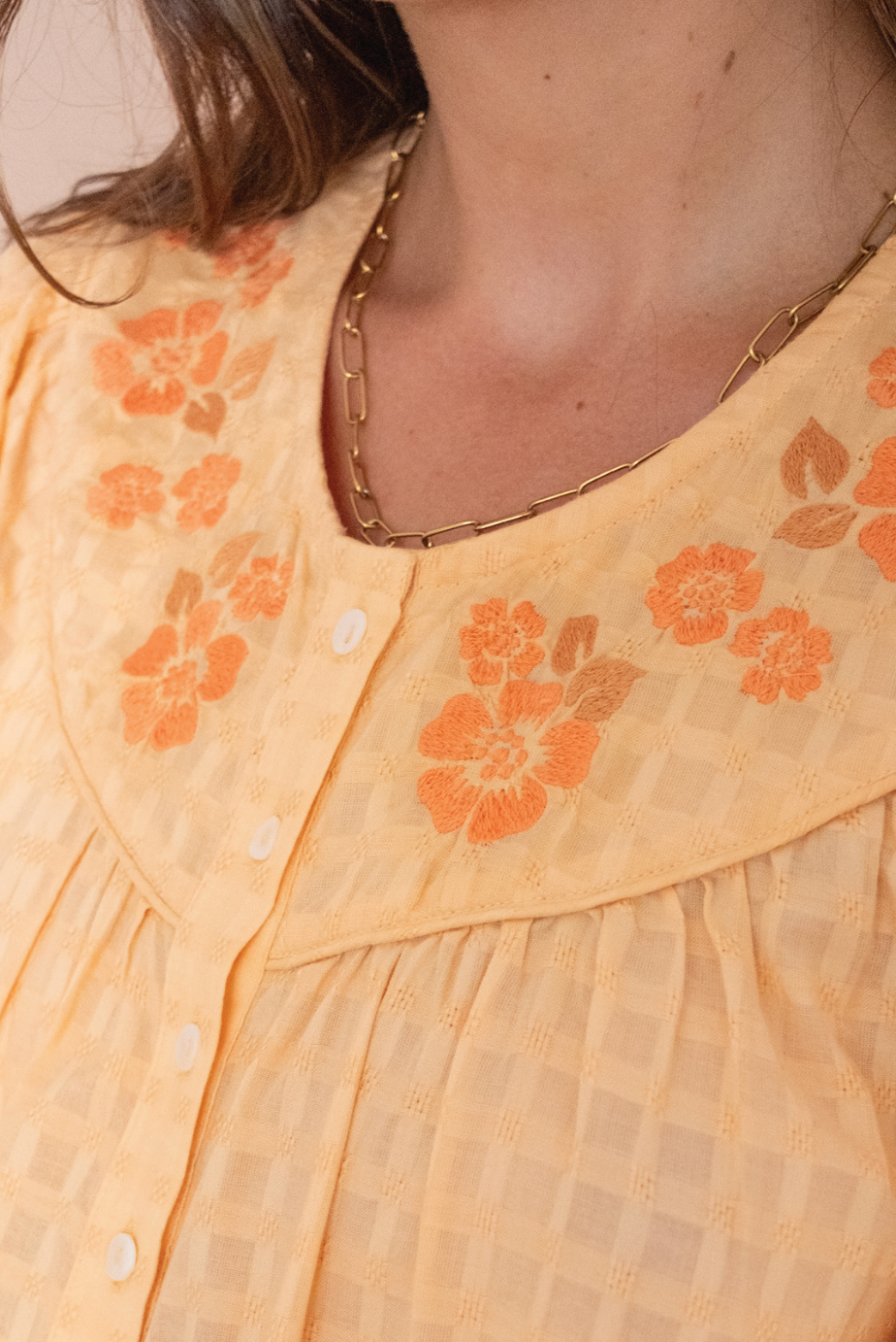 September - Betty Embroidered Smock Dress