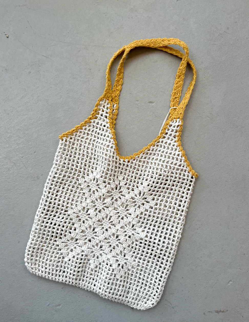 The Sunday Crochet Bag | Cream/Ochre