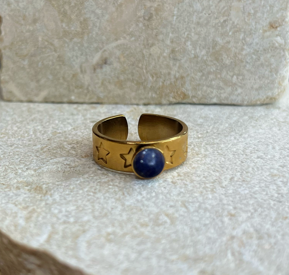 Star Gemstone Adjustable Ring