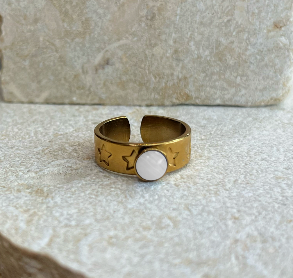 Star Gemstone Adjustable Ring