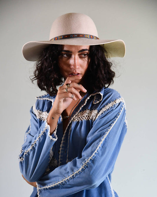 Floppy Felt Hat - Cream | UNISEX