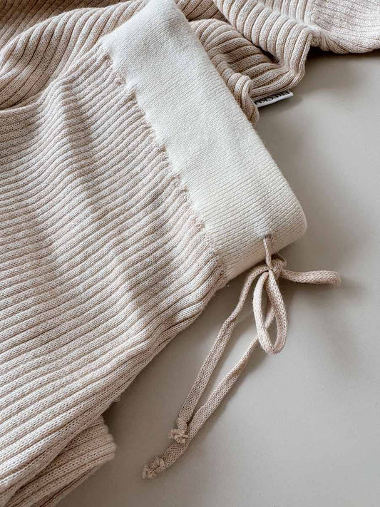 Women's Fine Rib Pants - Sand