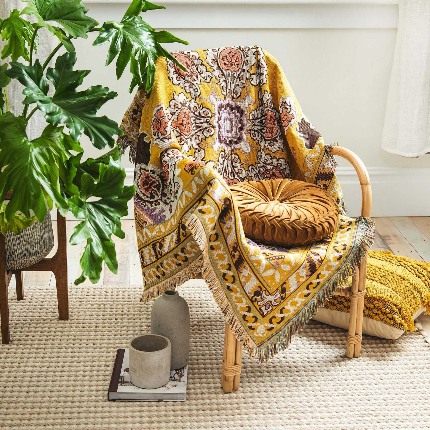 'Here Comes The Sun' Woven Picnic Rug/Throw: Regular 130x160cm