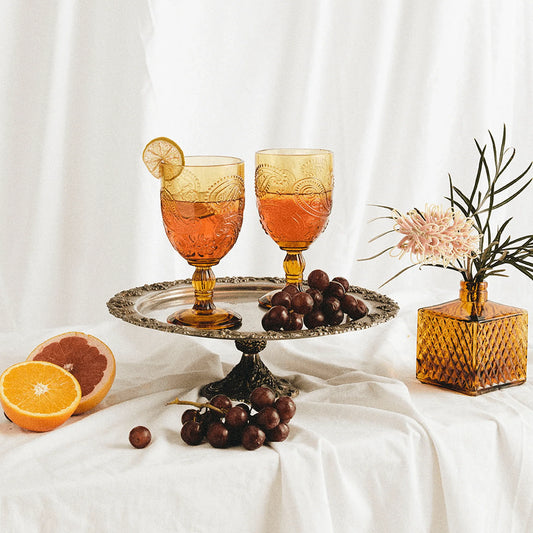 Goblet Glasses Amber - Set of 2