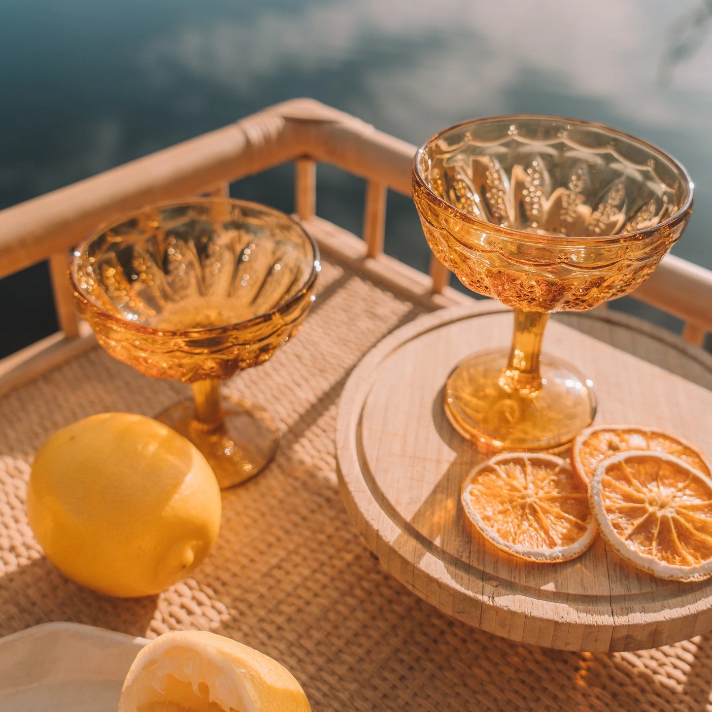 Margarita Glasses Amber - Set of 2