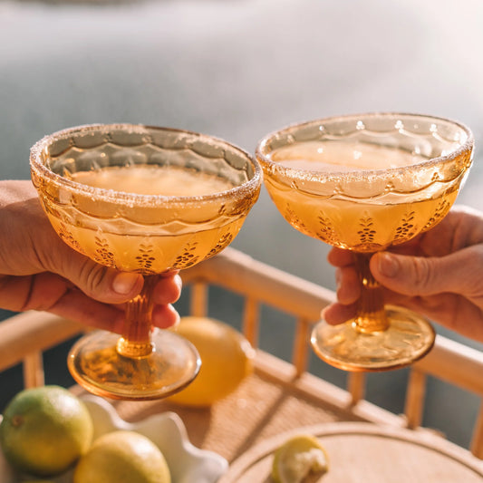 Margarita Glasses Amber - Set of 2