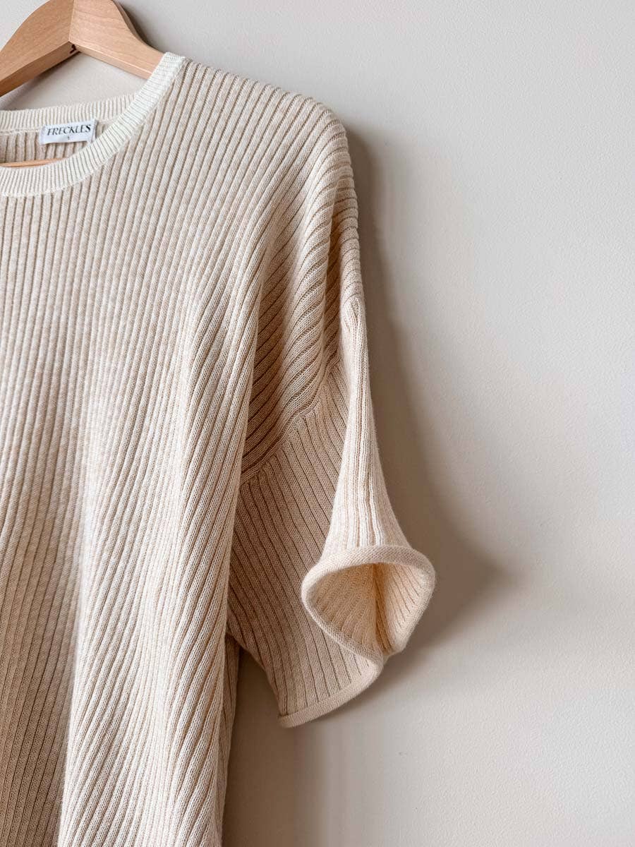Women's Fine Rib Top - Sand