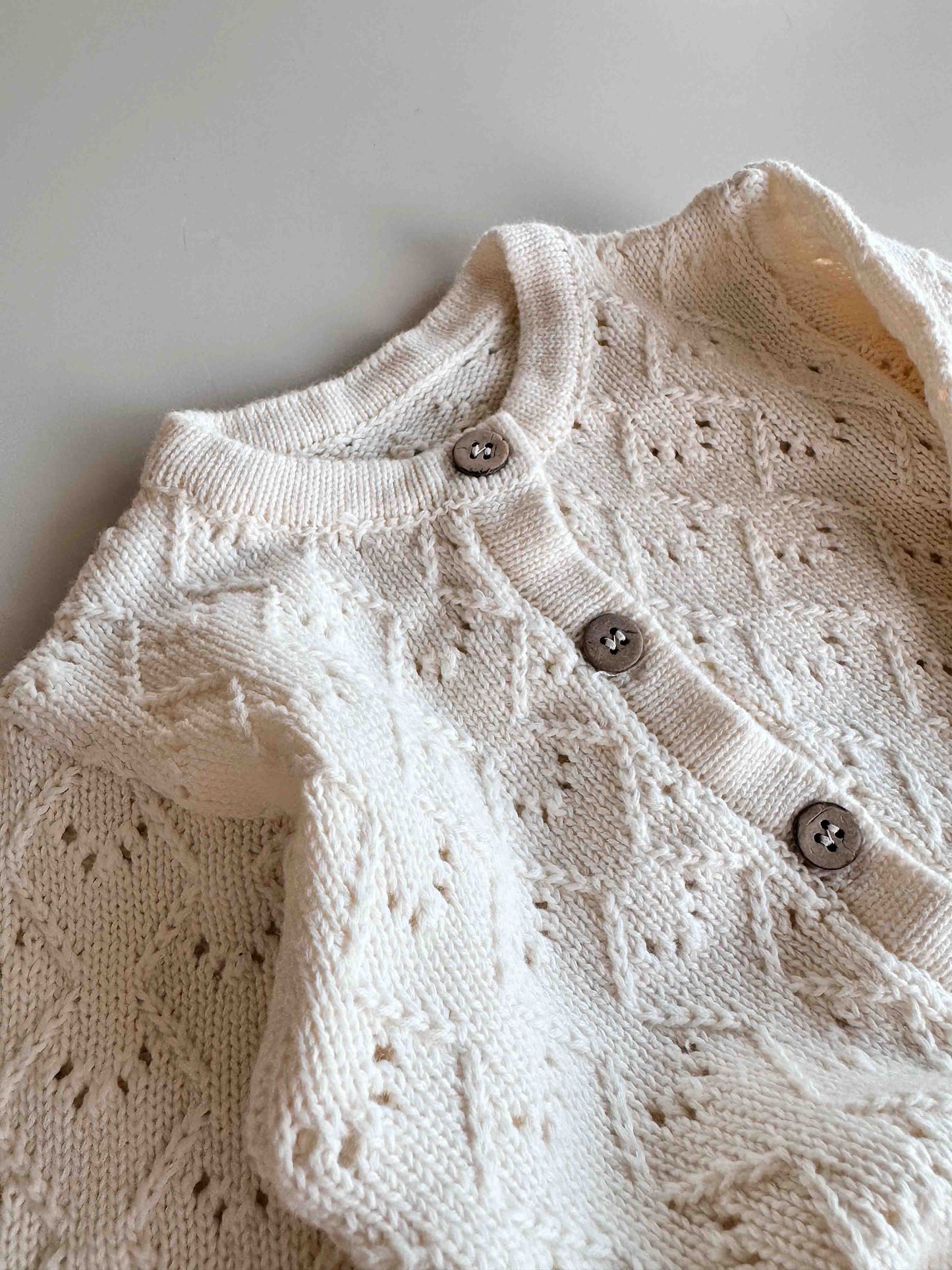 Mila Pointelle Full Romper - Snow