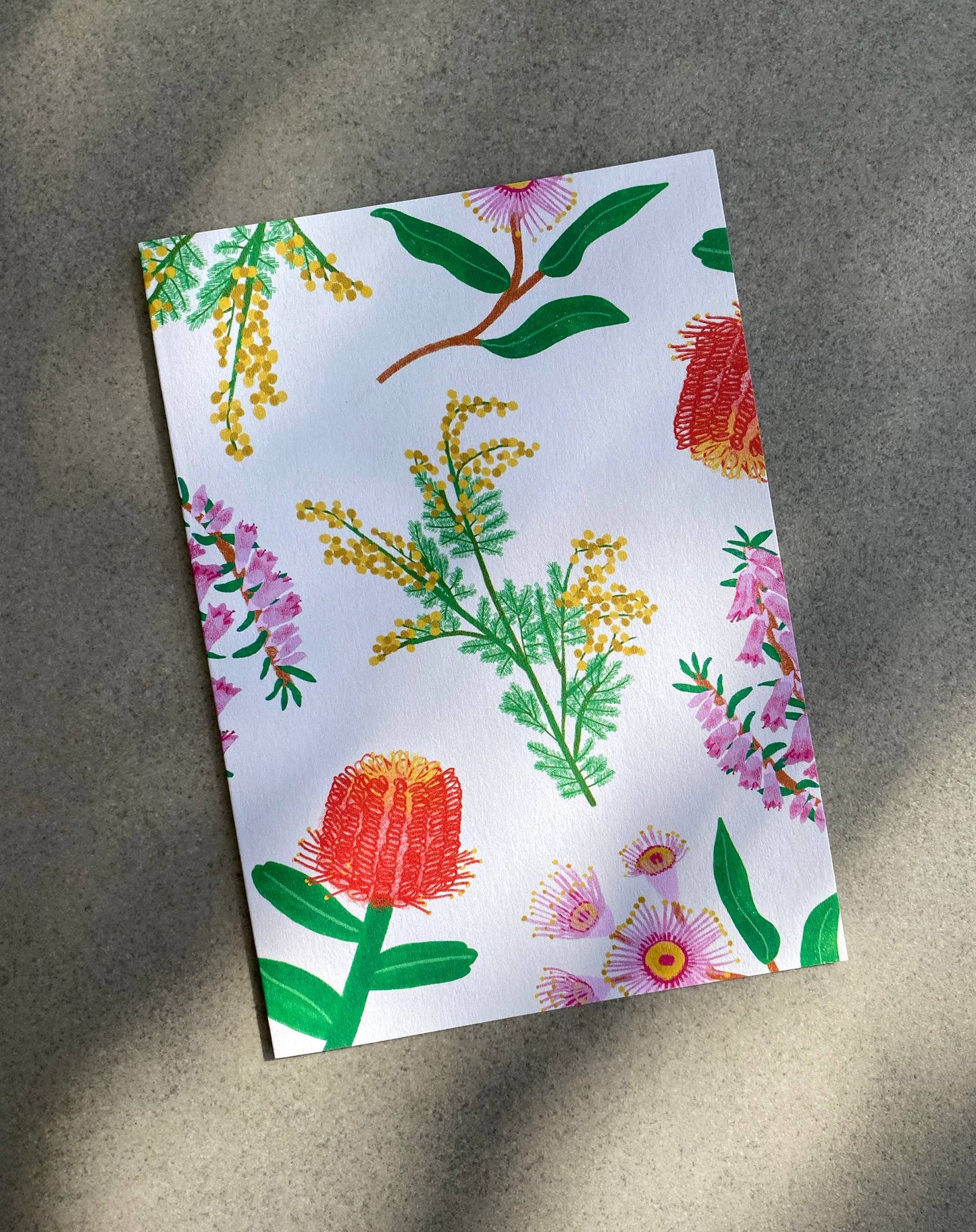 Australian Wildflower Card - Illustrated Floral Greeting