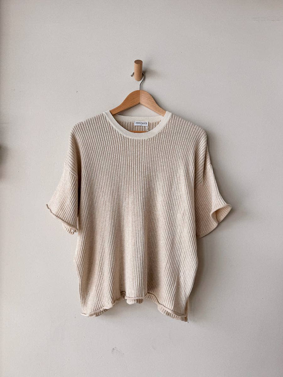 Women's Fine Rib Top - Sand